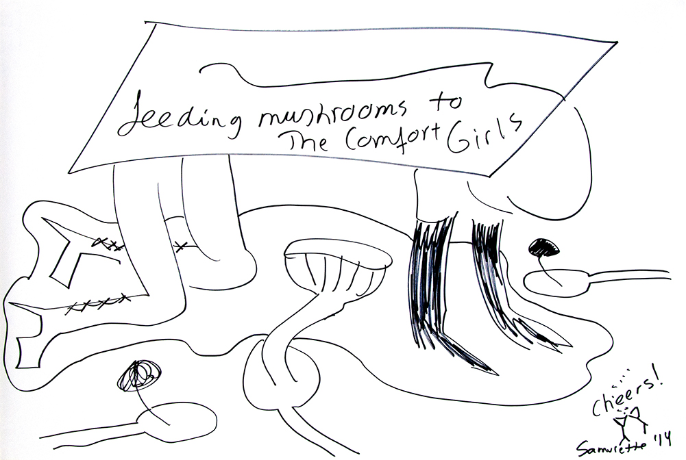 Therese-26-Zoekende-drawing-26-Feeding-Mushrooms-to-The-Comfort-Girls-sept-14